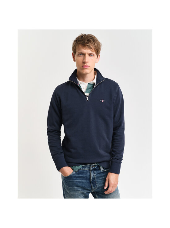 GANT - Regular Shield Half Zip -collegepaita - 433 EVENING BLUE | Stockmann - photo 2