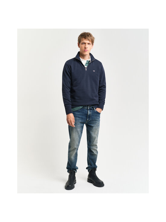GANT - Regular Shield Half Zip -collegepaita - 433 EVENING BLUE | Stockmann - photo 5