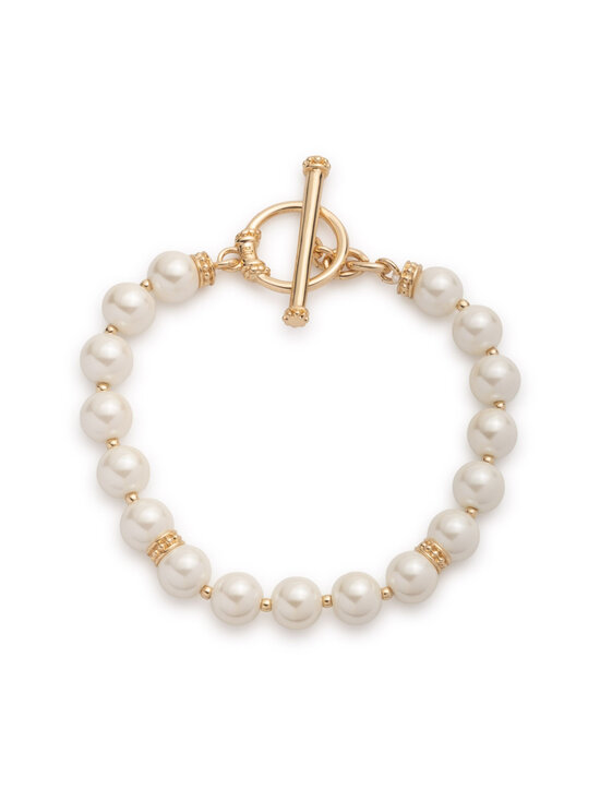 Lauren Ralph Lauren - Helmestega käevõru Adeline Toggle Flex - GLD/WHITE | Stockmann - photo 1