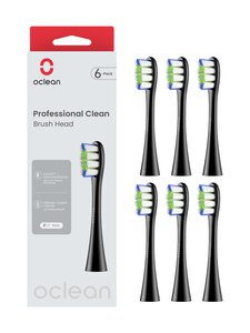 Oclean - Professional Clean -harjaspäät 6-pack - BLACK Oclean - Professional Clean -harjaspäät 6-pack - BLACK | Stockmann