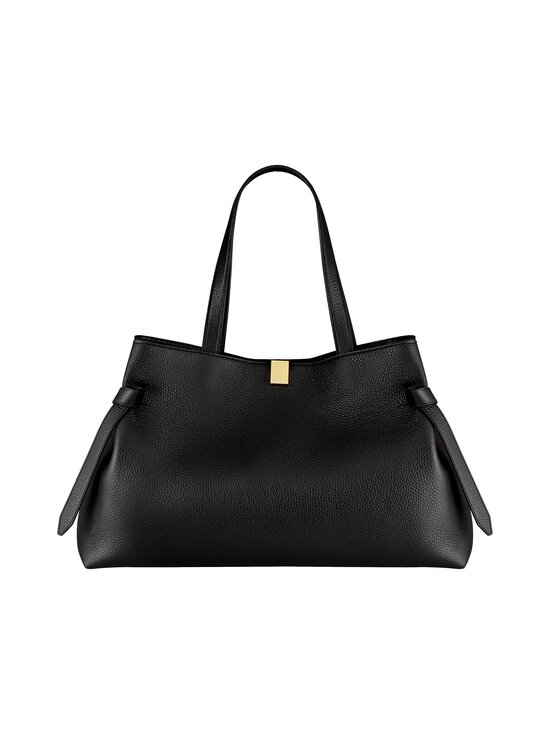 YUZEFI - Gyoza Tote Pebble Grain -nahkalaukku - BLACK | Stockmann - photo 1