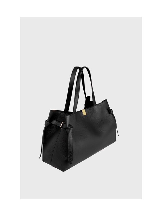 YUZEFI - Gyoza Tote Pebble Grain -nahkalaukku - BLACK | Stockmann - photo 2