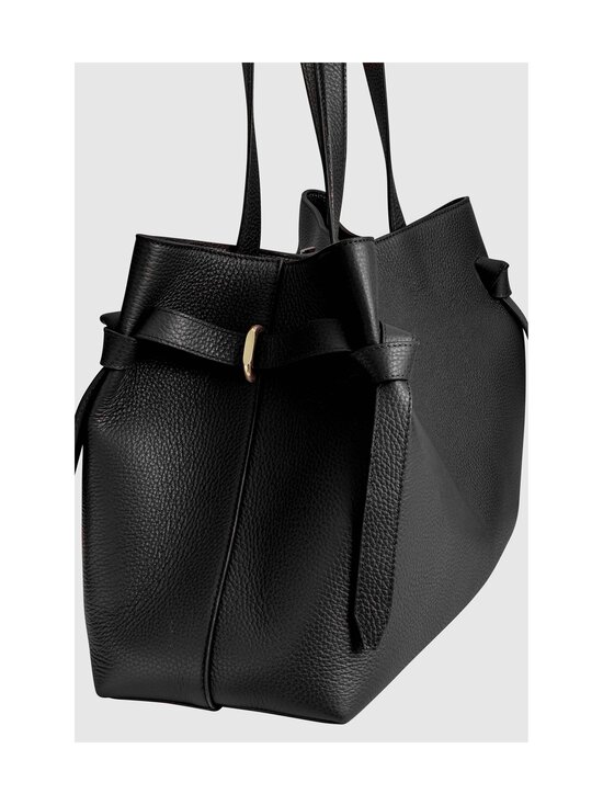 YUZEFI - Gyoza Tote Pebble Grain -nahkalaukku - BLACK | Stockmann - photo 3