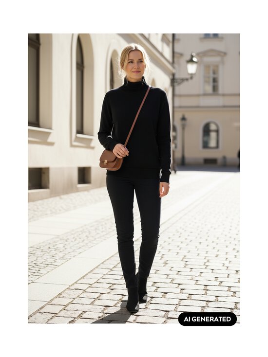 Filippa K - Merino polo džemperis - BLACK BLACK BLACK | Stockmann - photo 2