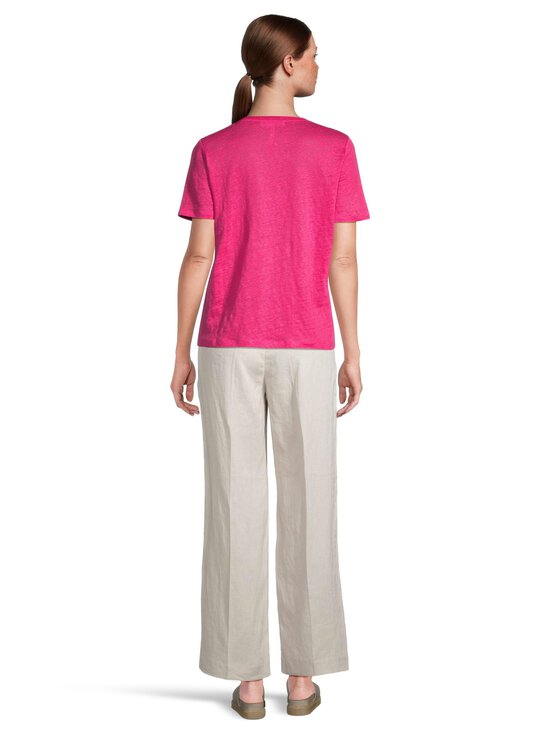 ESSENTIALS by Stockmann - Ariella Linen t-paita - FUCHSIA | Stockmann - photo 3