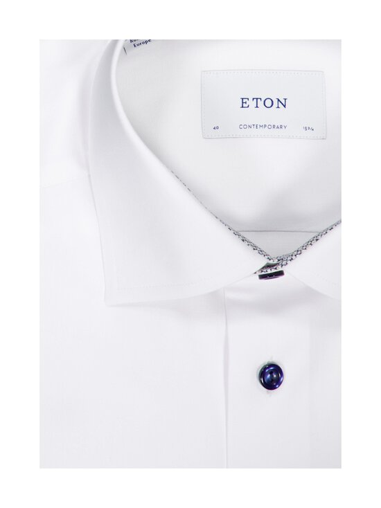 Eton - Contemporary Fit Geometric Effect Signature Twill -kauluspaita - 00 WHITE | Stockmann - photo 2