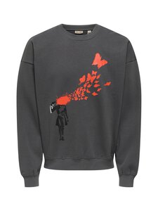 Only & Sons - OnsBanksy džemperis - GREY PINSTRIPE PRINT:BUTTERFLY SHOT | Stockmann