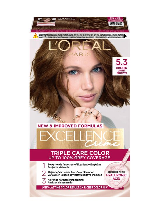 L'Oréal Paris - Excellence Creme matu krāsa - 5.3 GOLDEN LIGHT BROWN - photo 1 L'Oréal Paris - Excellence Creme matu krāsa - 5.3 GOLDEN LIGHT BROWN | Stockmann - photo 1