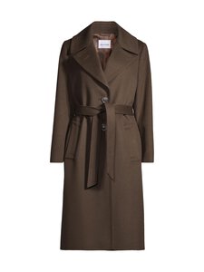 SAND Copenhagen - Clareta Belt Midi -villakangastakki - 294 DARK BROWN SAND Copenhagen - Clareta Belt Midi -villakangastakki - 294 DARK BROWN | Stockmann