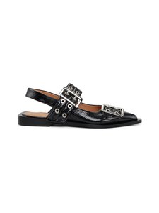 Ganni - Feminine Buckle -ballerinat - 099 BLACK | Stockmann