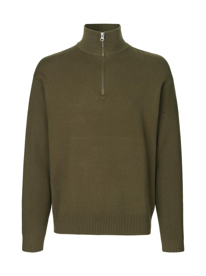 SAMSOE & SAMSOE – Guna Turtle Neck Zip -neule