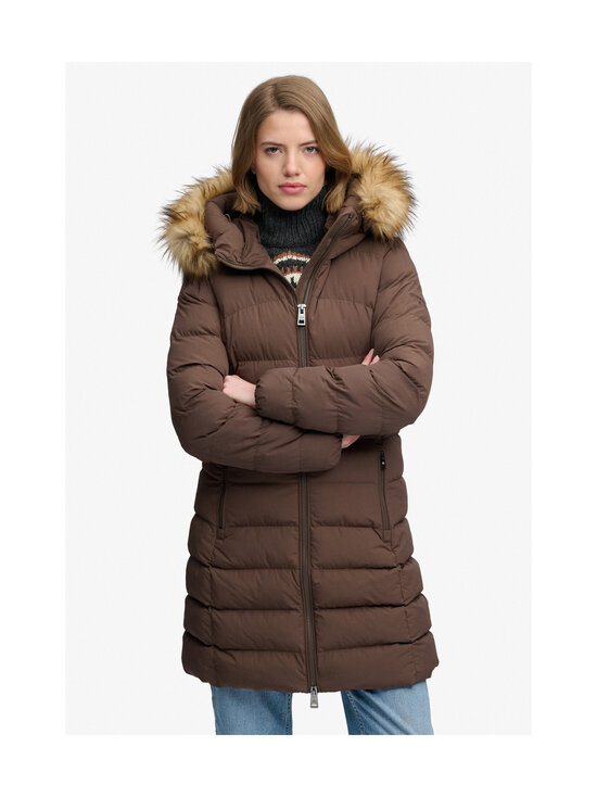 Superdry - Faux Fur Fuji Mid -toppatakki - 9IM BRACKEN BROWN | Stockmann - photo 3