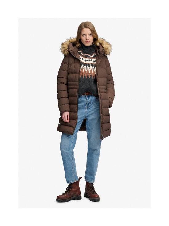 Superdry - Faux Fur Fuji Mid -toppatakki - 9IM BRACKEN BROWN | Stockmann - photo 6