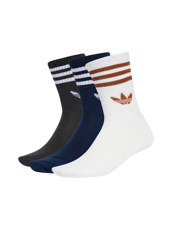 adidas Originals - 3 Stripes Crew zeķes 3 pāru komplekts - KZ4012 UTIBLK/NINDIG/WHITE | Stockmann - photo 1