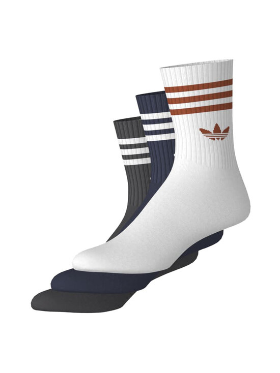 adidas Originals - 3 Stripes Crew zeķes 3 pāru komplekts - KZ4012 UTIBLK/NINDIG/WHITE | Stockmann - photo 2