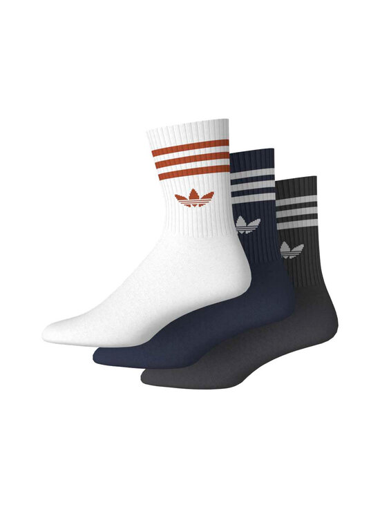 adidas Originals - 3 Stripes Crew zeķes 3 pāru komplekts - KZ4012 UTIBLK/NINDIG/WHITE | Stockmann - photo 4