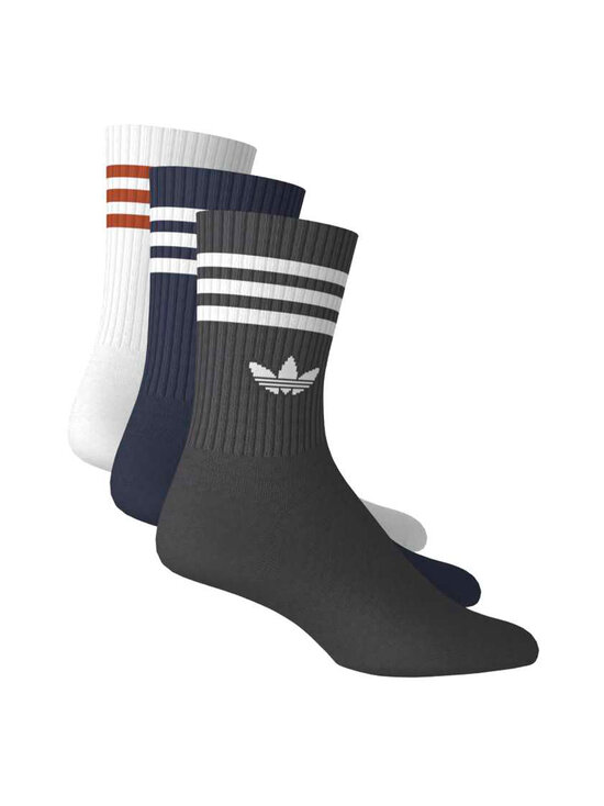 adidas Originals - 3 Stripes Crew zeķes 3 pāru komplekts - KZ4012 UTIBLK/NINDIG/WHITE | Stockmann - photo 7