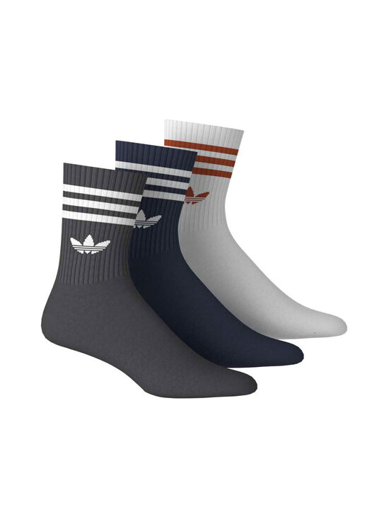 adidas Originals - 3 Stripes Crew zeķes 3 pāru komplekts - KZ4012 UTIBLK/NINDIG/WHITE | Stockmann - photo 9