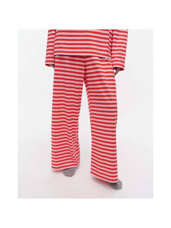 Marimekko - Caissa Tasaraita -pyjamahousut - 033 RED, LIGHT PINK | Stockmann - photo 3