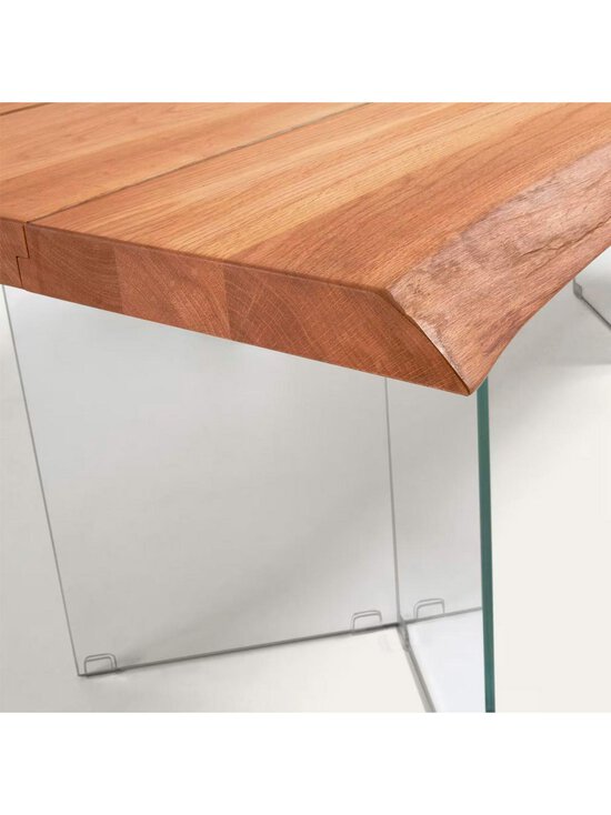 Kave Home - Lotty-ruokapöytä tammi / lasi 180 x 100 cm - BEIGE | Stockmann - photo 3