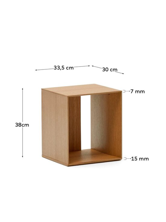 Kave Home - Litto-hyllymoduuli tammi pieni / 34 x 38 cm - BEIGE | Stockmann - photo 9