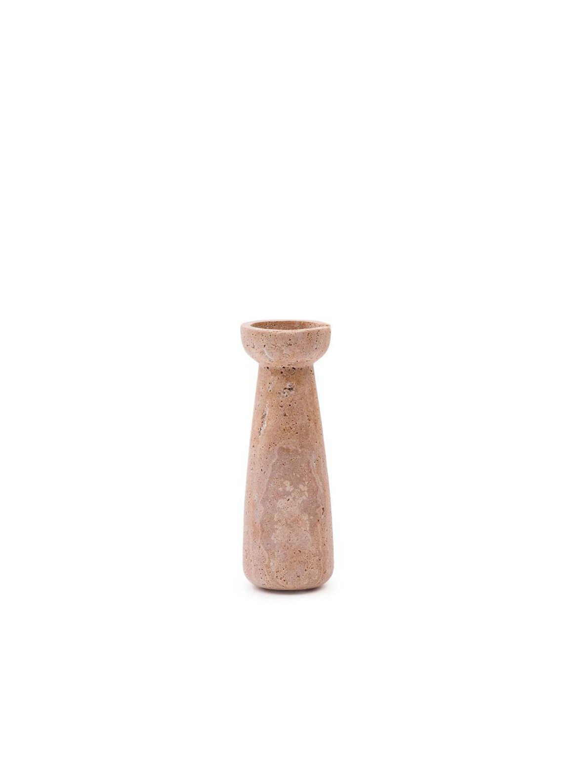 Magan-kynttilänjalka beige travertiini k 20 cm