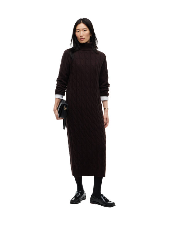 Tommy Hilfiger - Soft Wool -palmikkoneulemekko - HJT CHOCOLATE | Stockmann - photo 1