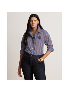 Lauren Ralph Lauren - Woven Sport -paitapusero - 001 NAVY/ORANGE MULTI | Stockmann