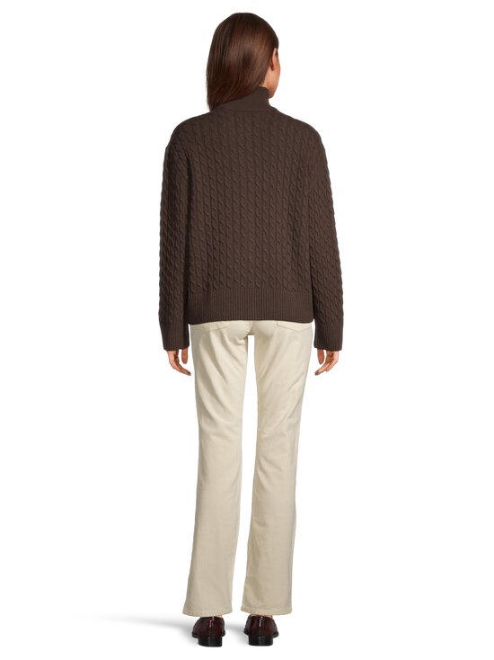 GANT - Vetoketjullinen palmikkoneuletakki - 202 DEEP BROWN | Stockmann - photo 3