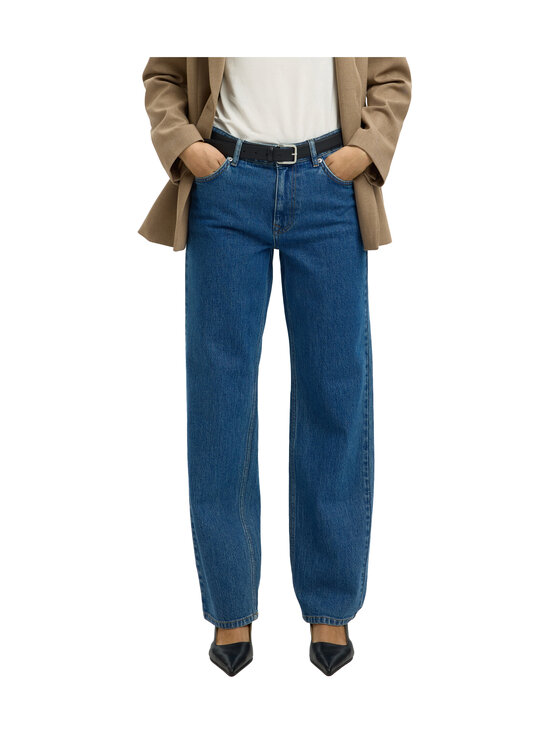 Selected - SlwStraight Bea-Kori Mid Waist -farkut - MEDIUM BLUE DENIM DETAIL:203 | Stockmann - photo 1