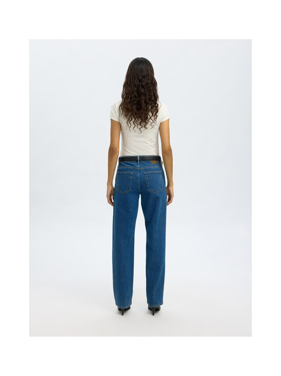 Selected - SlwStraight Bea-Kori Mid Waist -farkut - MEDIUM BLUE DENIM DETAIL:203 | Stockmann - photo 3