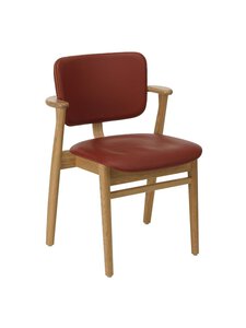 Artek - Domus-tuoli istuin- ja selkänojaverhoiltu Spectrum-nahka terracotta / lakattu tammi - BROWN | Stockmann