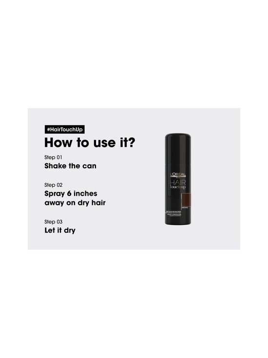 L'Oréal Professionnel - Hair Touch Up Brown -sävyttävä tyvisuihke 75 ml - 8 - photo 6 L'Oréal Professionnel - Hair Touch Up Brown -sävyttävä tyvisuihke 75 ml - 8 | Stockmann - photo 6