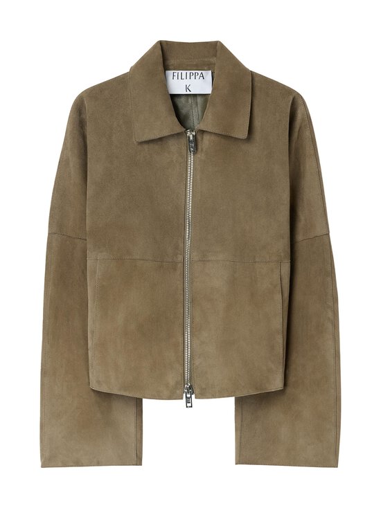 Filippa K - Coach-mokkanahkatakki - 0183 OLIVE GREEN | Stockmann - photo 1