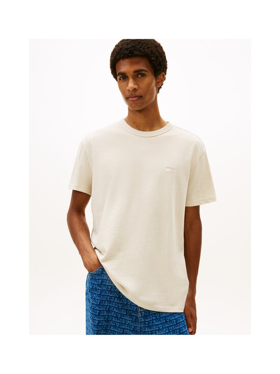 Tommy Jeans - Regular Badge t-paita - YBH ANCIENT WHITE HTR | Stockmann - photo 4