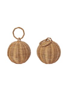 Ferm Living - Braided Baubles -joulukuusenkoriste 2 kpl - NATURAL | Stockmann