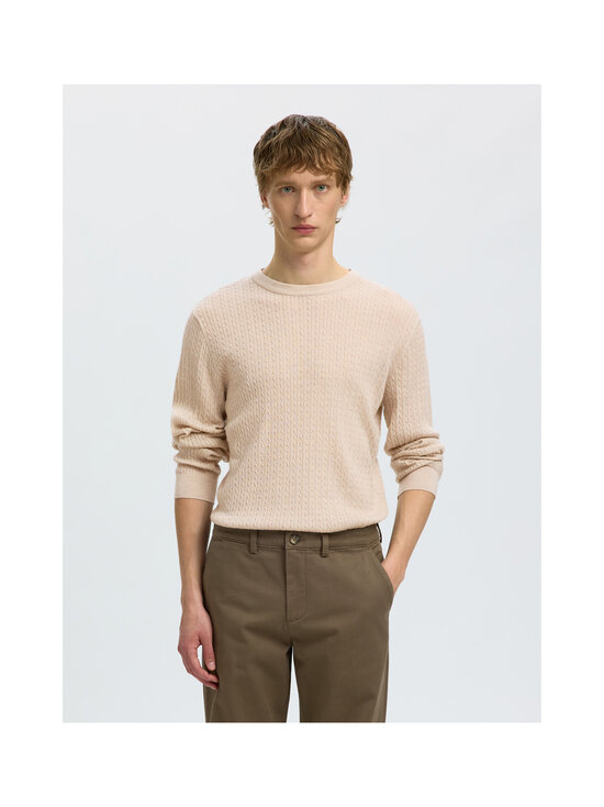 Selected - Meriinovillane palmikmustriga kudum SlmTray Merino Cable - OATMEAL | Stockmann - photo 2