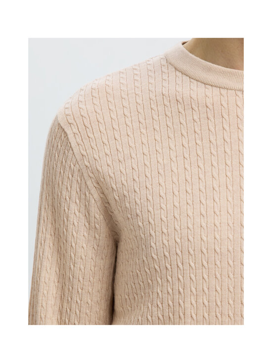 Selected - Meriinovillane palmikmustriga kudum SlmTray Merino Cable - OATMEAL | Stockmann - photo 5