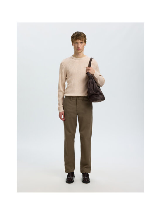 Selected - Meriinovillane palmikmustriga kudum SlmTray Merino Cable - OATMEAL | Stockmann - photo 6