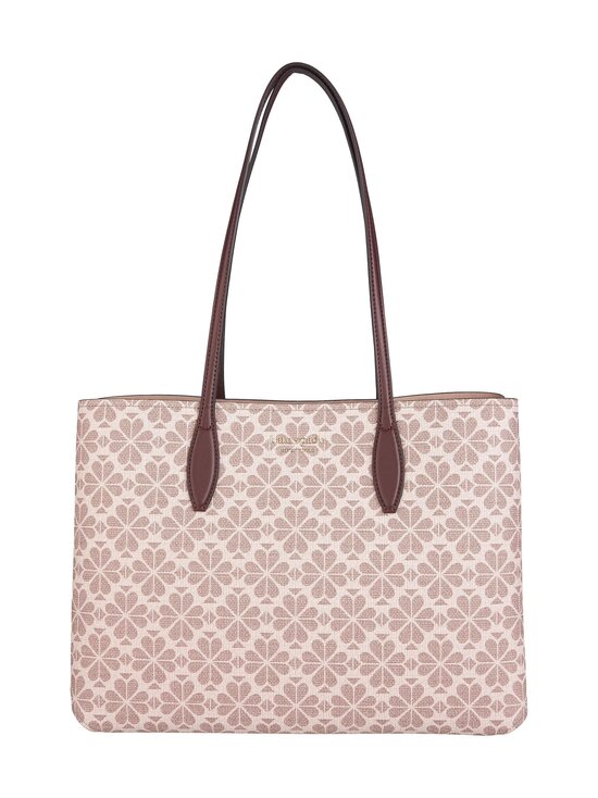 All Day Spade Flower Coated Canvas Large Tote -laukku