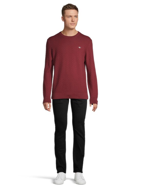 GANT - Kudum Micro Texture C-neck - 604 PLUMPED RED | Stockmann - photo 2