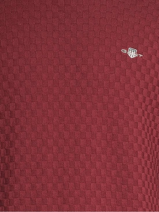 GANT - Kudum Micro Texture C-neck - 604 PLUMPED RED | Stockmann - photo 4