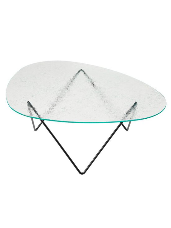 Gubi - Pedrera-sohvapöytä 106 x 86 cm musta / kirkas strukturoitu lasi - TRANSPR | Stockmann - photo 1