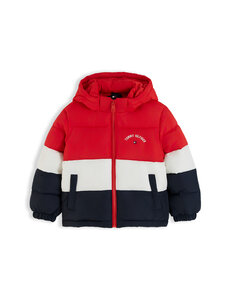 Tommy Hilfiger - Colour Block Puffer stepēta jaka - XL7 RED GLARE COLBLOCK | Stockmann