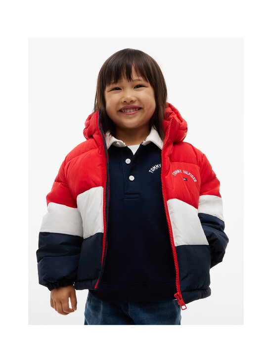 Tommy Hilfiger - Colour Block Puffer stepēta jaka - XL7 RED GLARE COLBLOCK | Stockmann - photo 4