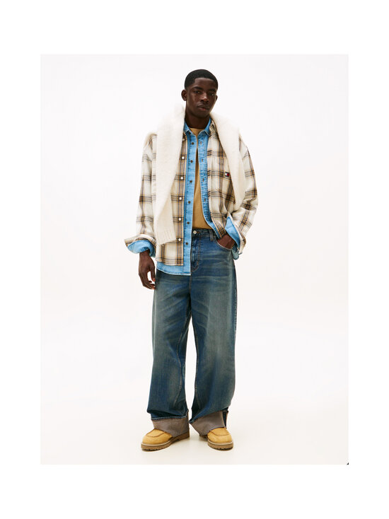 Tommy Jeans - Relaxed Check Brushed -kauluspaita - YBH ANCIENT WHITE/CHECK | Stockmann - photo 3
