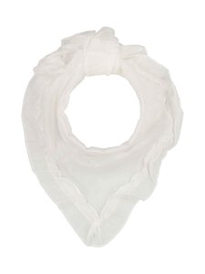 Fraas - Ruffle- puuvilla-silkkihuivi 42 x 100 cm - 021 WHITE | Stockmann