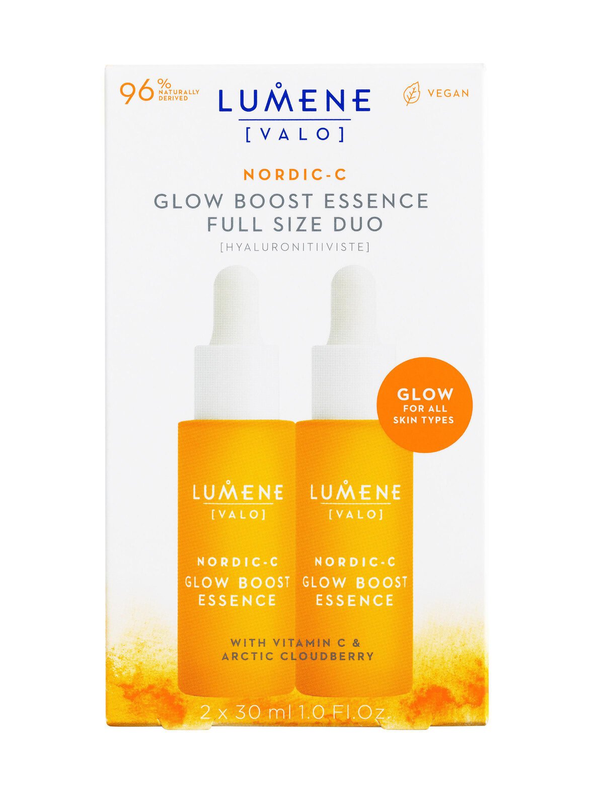 Lumene Valo glow boost essence duo set -seerumi, 2 x 30 ml