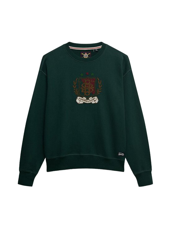 Superdry - Crest Loose Crew -collegepaita - 8UM DARK PINE GREEN | Stockmann - photo 1
