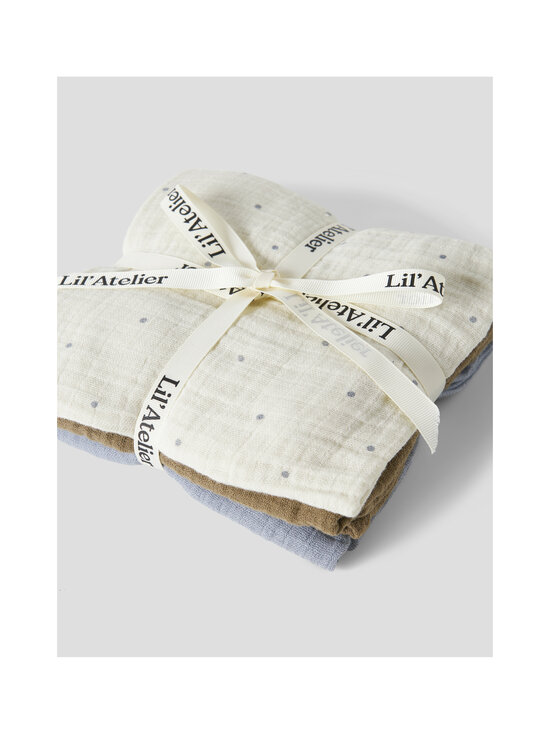 Lil' Atelier - NbNisleys Nappies -harsoliina 3-pack - TURTLEDOVE AOP:SEPIA TINT/SLEET | Stockmann - photo 2